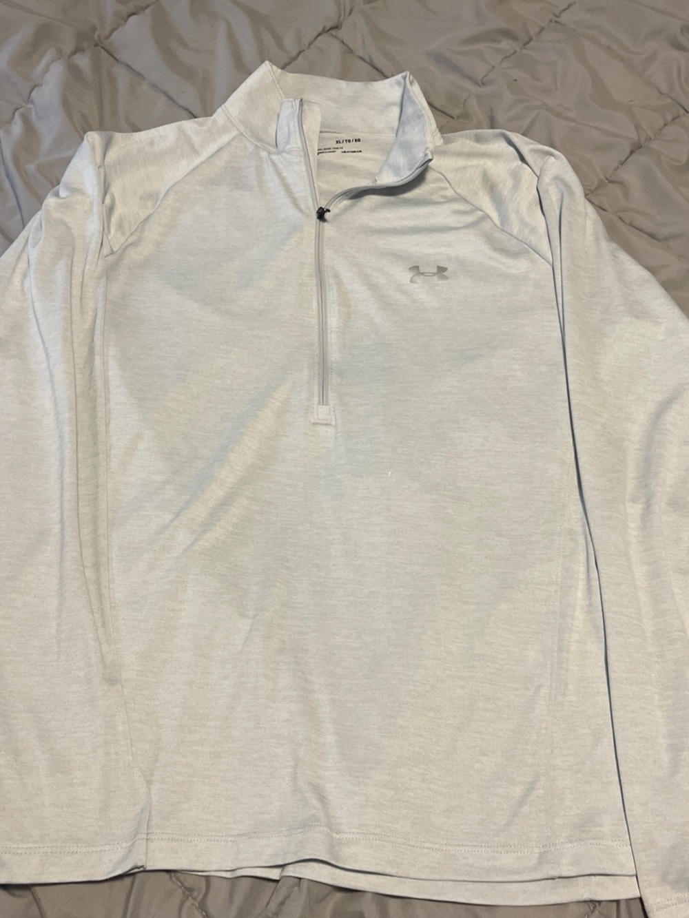 Under Armour Heather Gray Quarter-Zip Performance Pullover